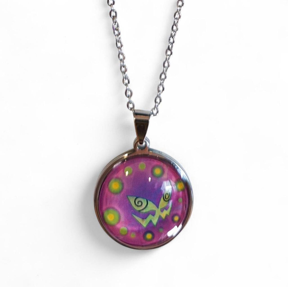 Trading Card Upcycled Necklace