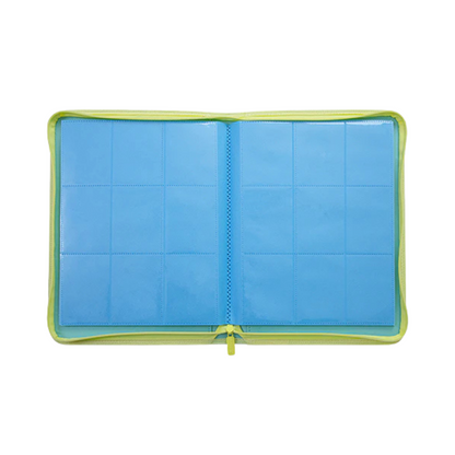 [Baby Blue] 9 Pocket  PU Zipper Card Binder