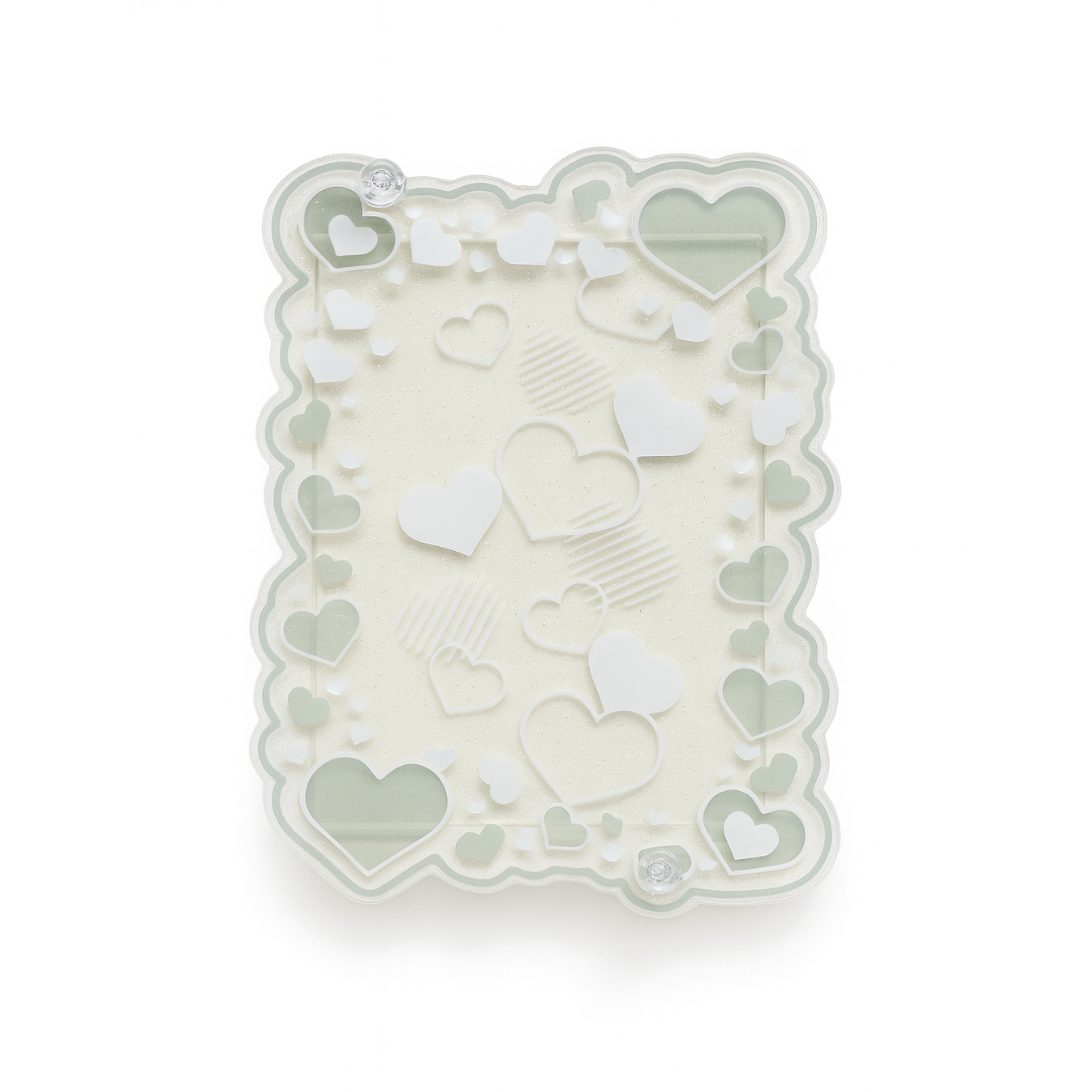 Acrylic Card Case [Hearts & Glitter]