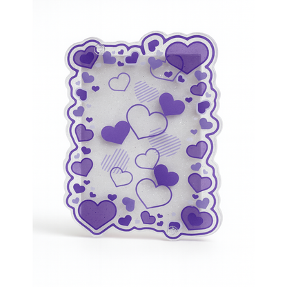 Acrylic Card Case [Hearts & Glitter]