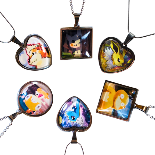 Trading Card Upcycled Necklace